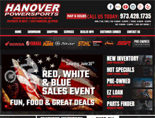 Tablet Screenshot of hanoverpowersports.com